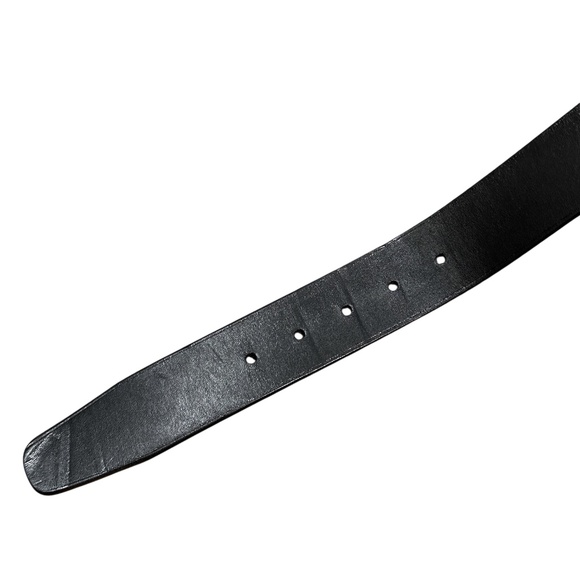 Montblanc Black Thick Leather Classic Pin Reversible Buckle Belt 44" - Picture 11 of 15